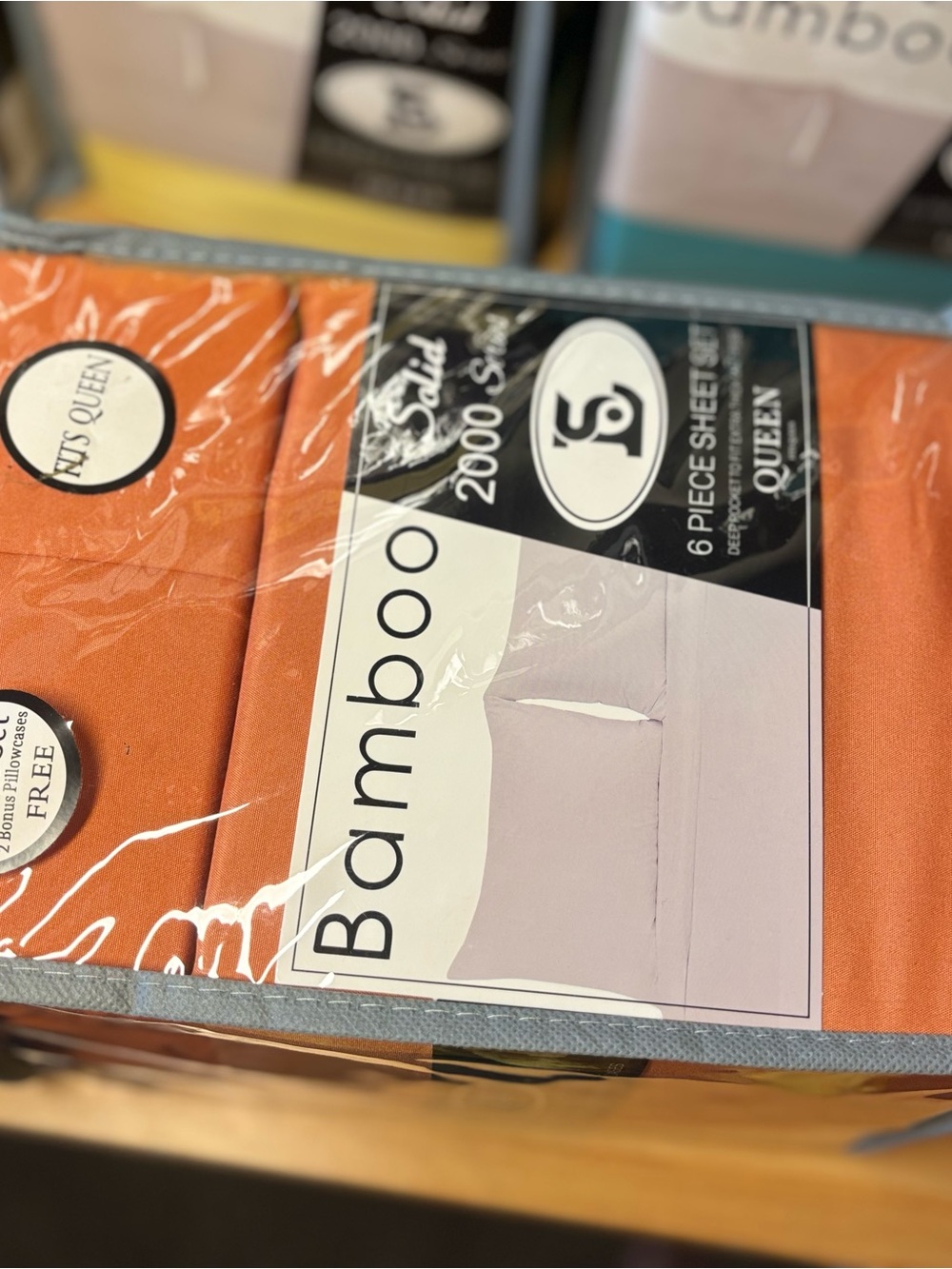 Bamboo sheets - Solid Orange Comfort